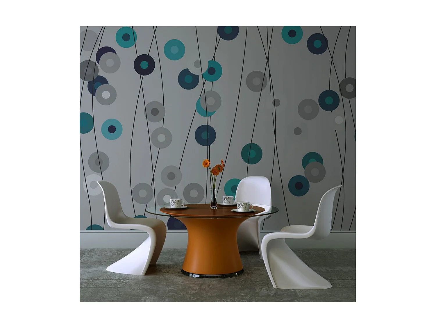 Papier Peint "Cordons de Soie" 193 x 250 cm