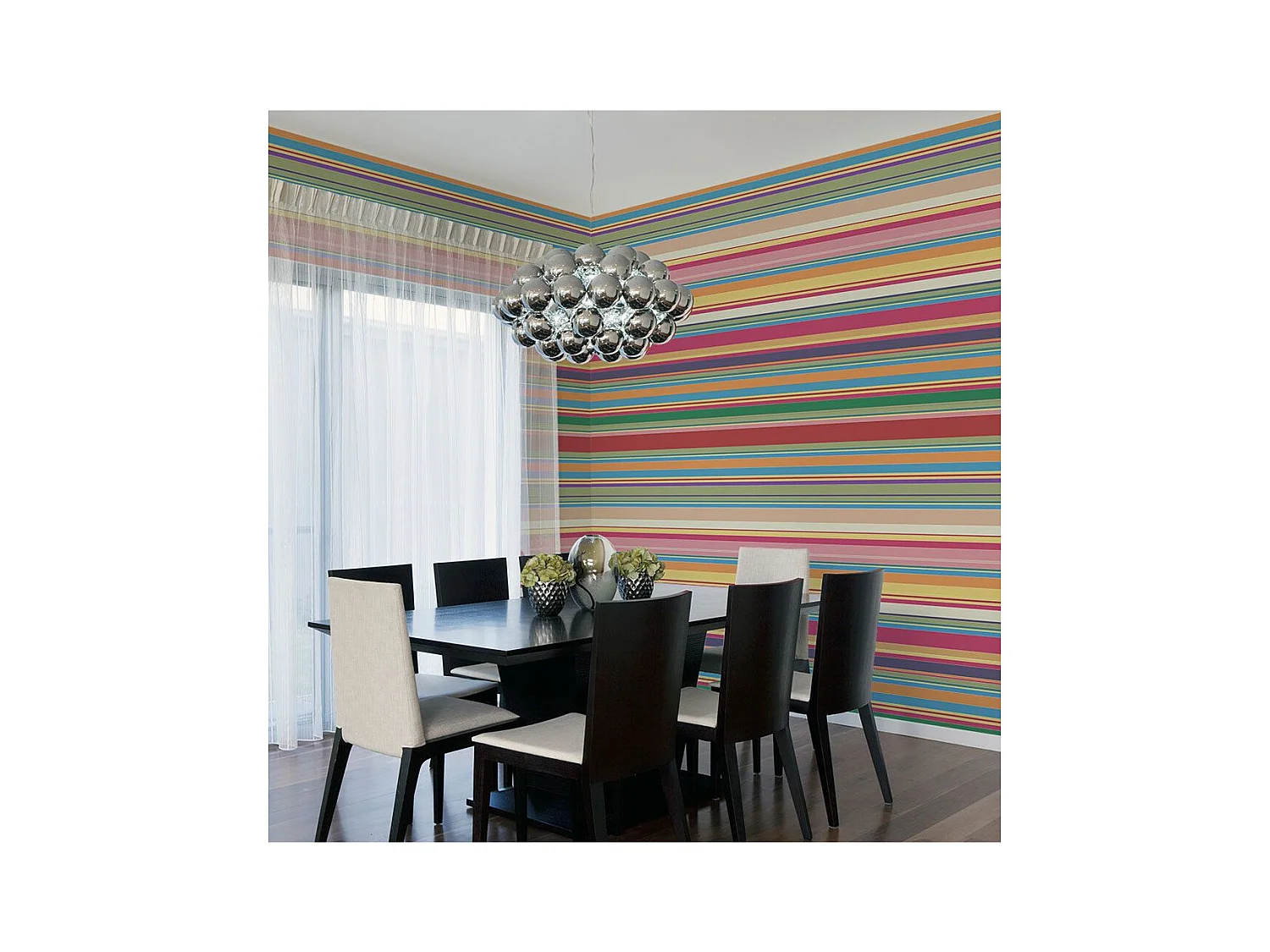 Papier Peint "Avalanche de Rayures" 154 x 200 cm