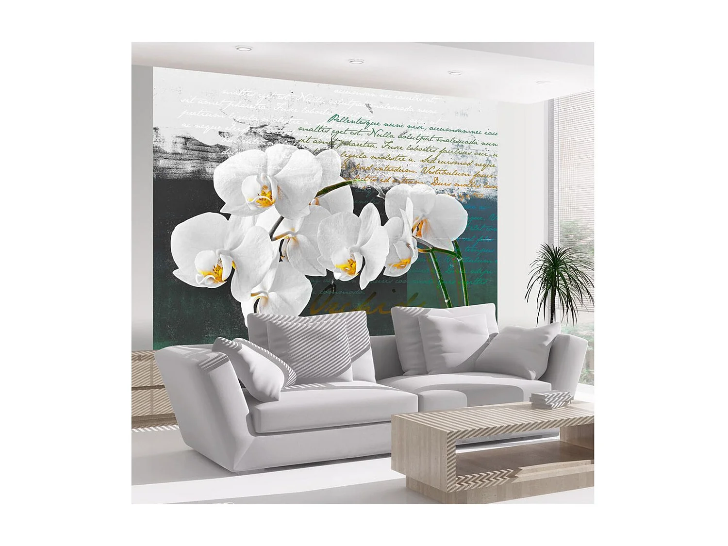 Papier Peint "Orchidées Inspiration du Poète" 154 x 200 cm