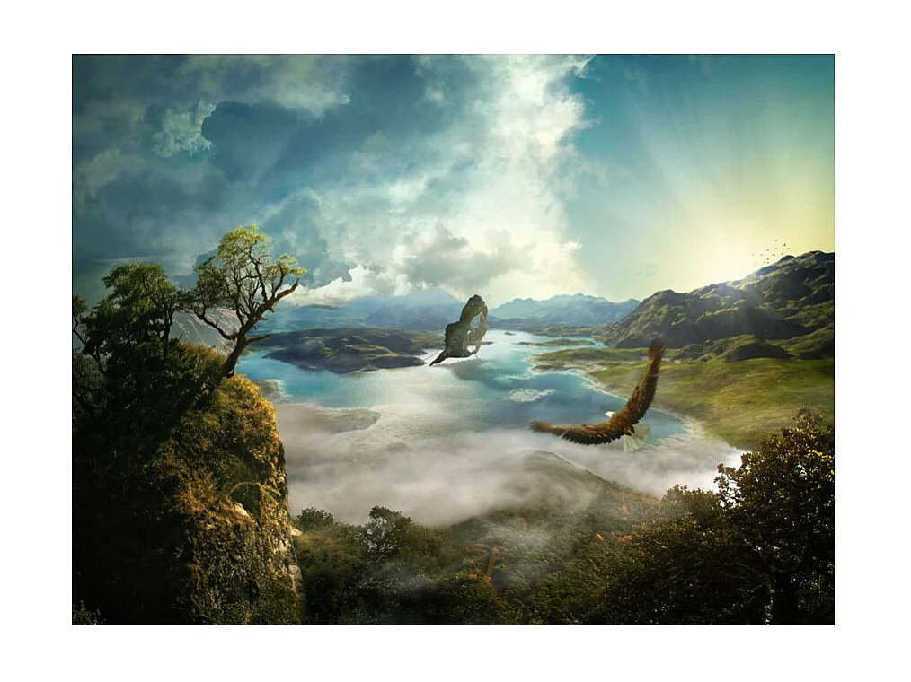 Papier Peint "Vol au dessus du Lac" 193 x 250 cm