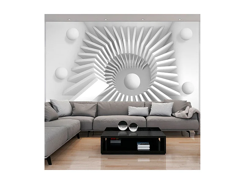 Papier Peint "White Jigsaw" 70 x 100 cm