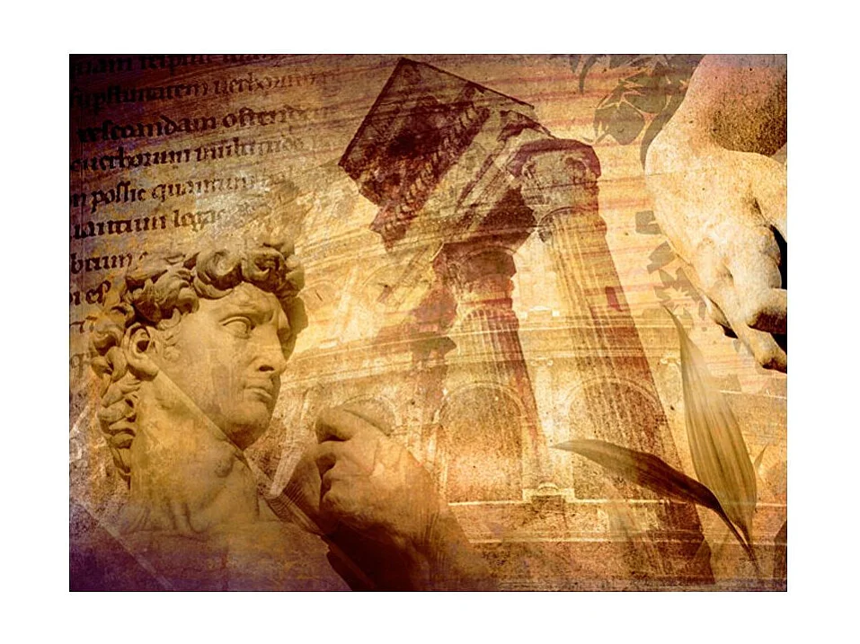 Papier Peint "Collage Grèce Antique" 193 x 250 cm