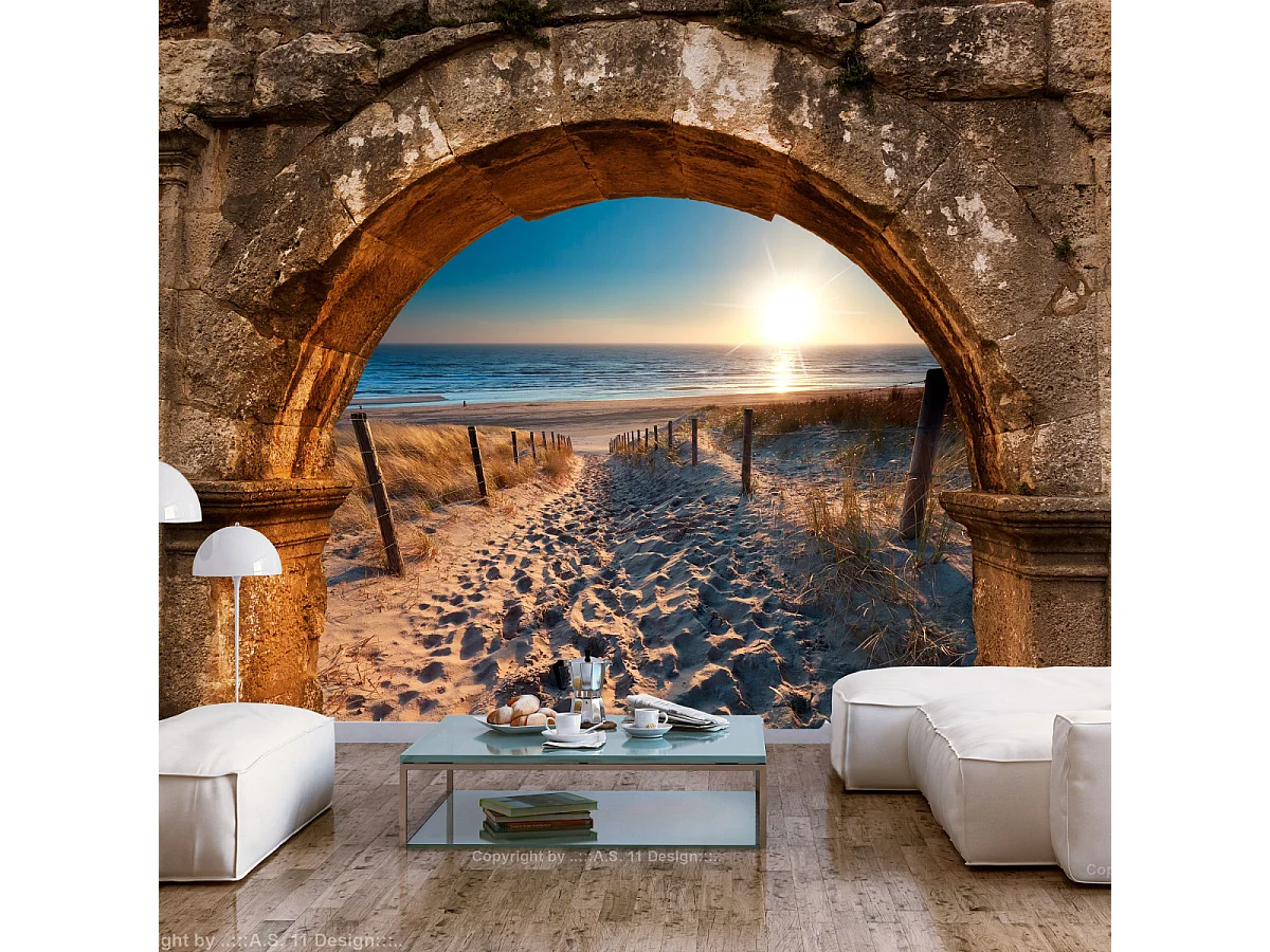 Papier Peint "Arch & Beach" 245 x 350 cm
