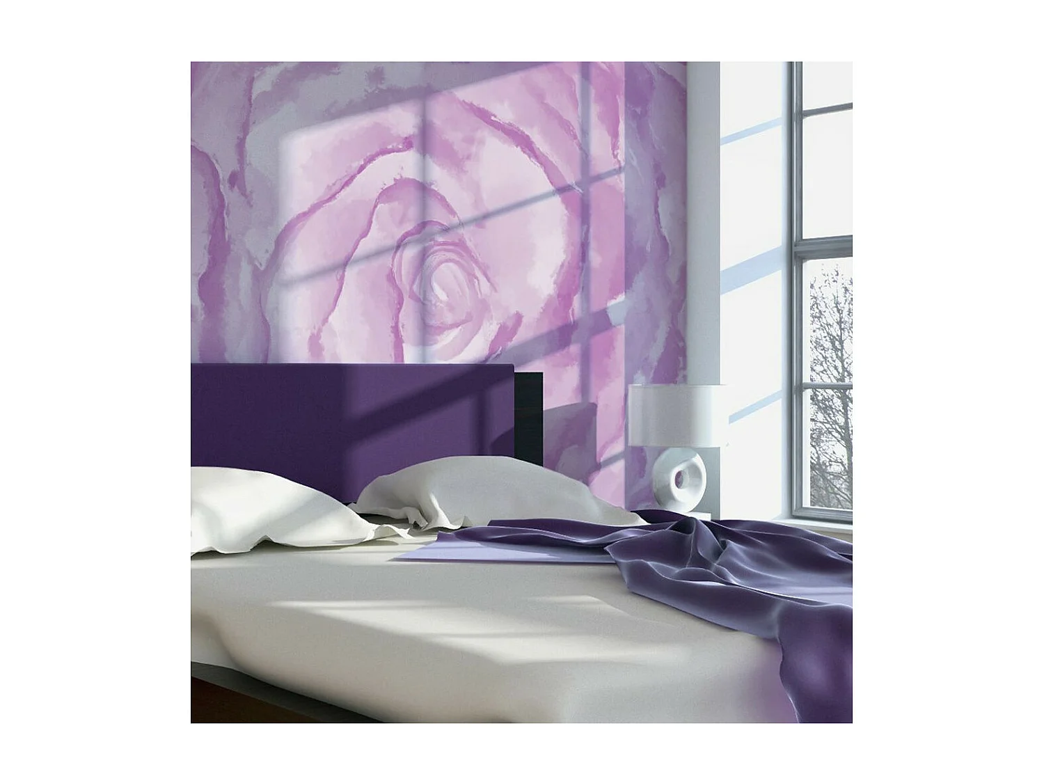 Papier Peint "Fleur Rose Rose II" 231 x 300 cm