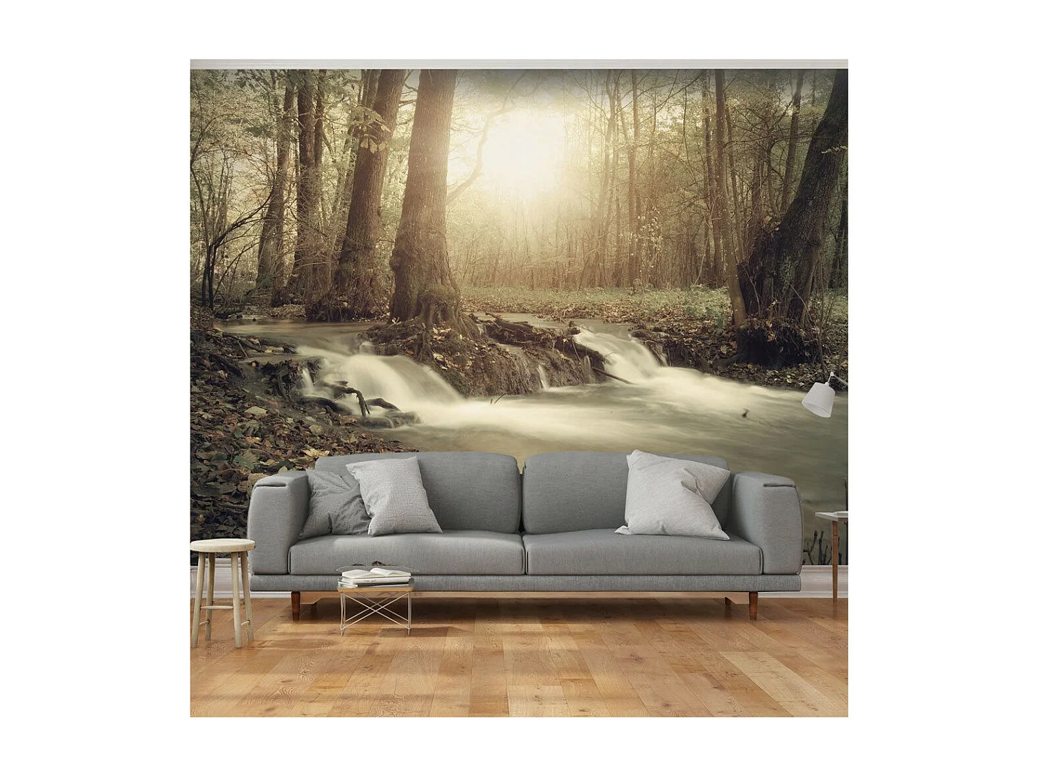 Papier Peint "Forest Cascade" 140 x 200 cm