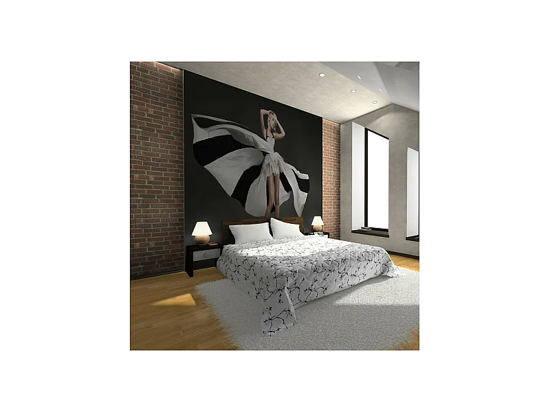 Papier Peint "Belle Femme Blonde à la Robe Merveilleuse" 270 x 350 cm