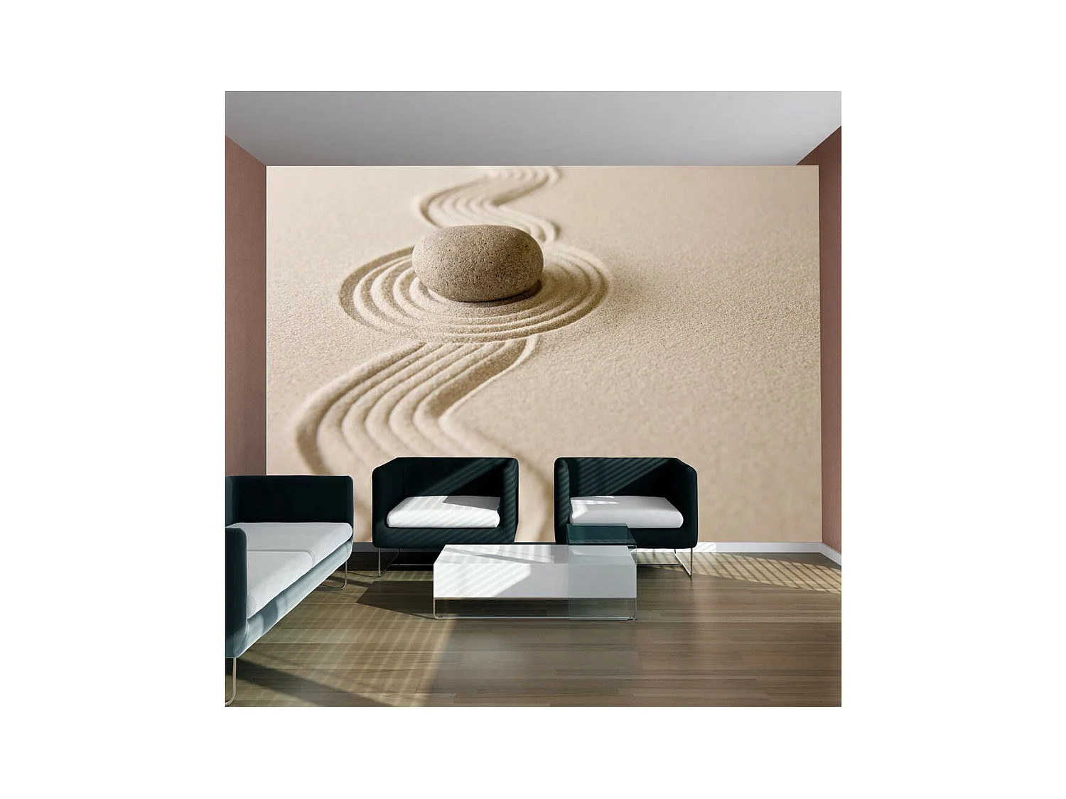 Papier Peint "Zen Sand Garden" 193 x 250 cm