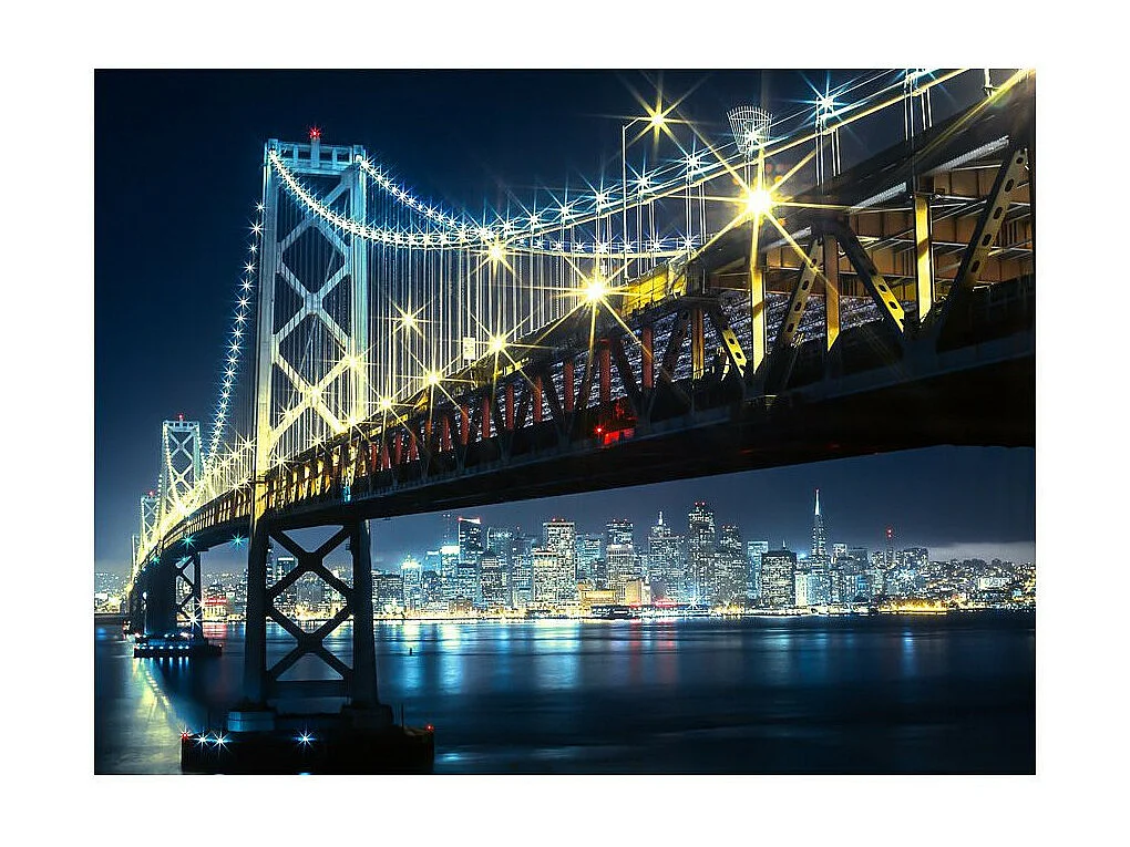 Papier Peint "Bay Bridge at Night" 193 x 250 cm
