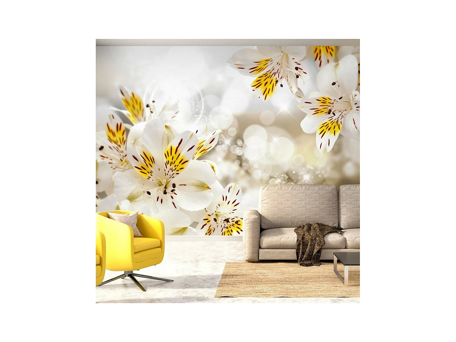 Papier Peint "Sunny Alstroemeria" 280 x 400 cm