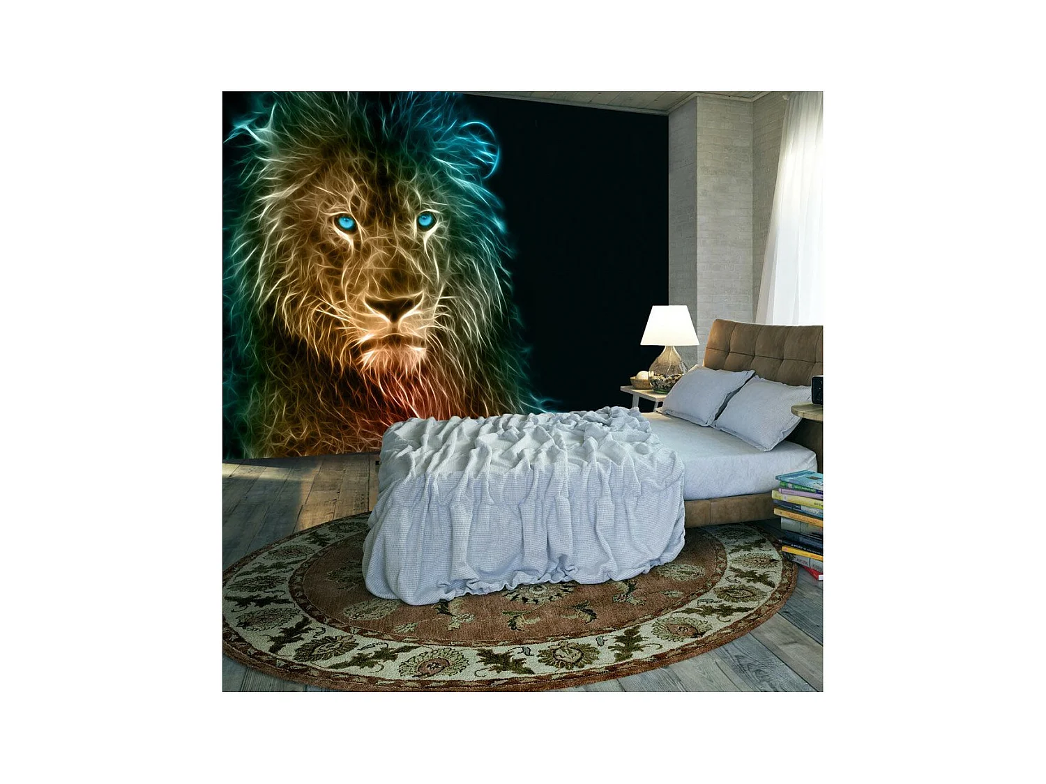 Papier Peint "Abstract Lion" 70 x 100 cm