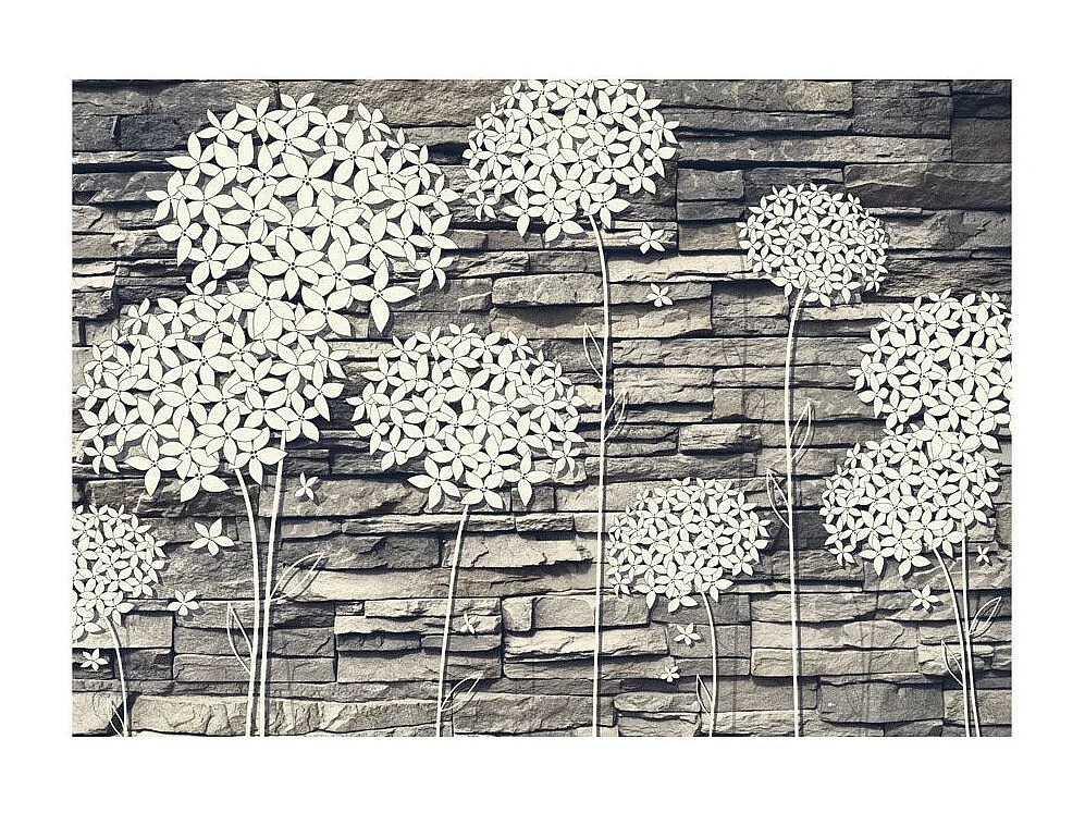 Papier Peint "Stones Flowers" 245 x 350 cm