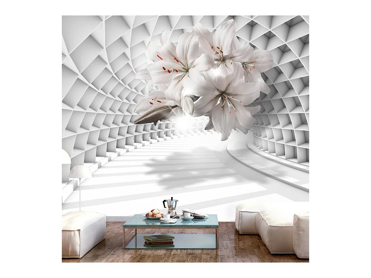 Papier Peint "Flowers in the Tunnel" 140 x 200 cm