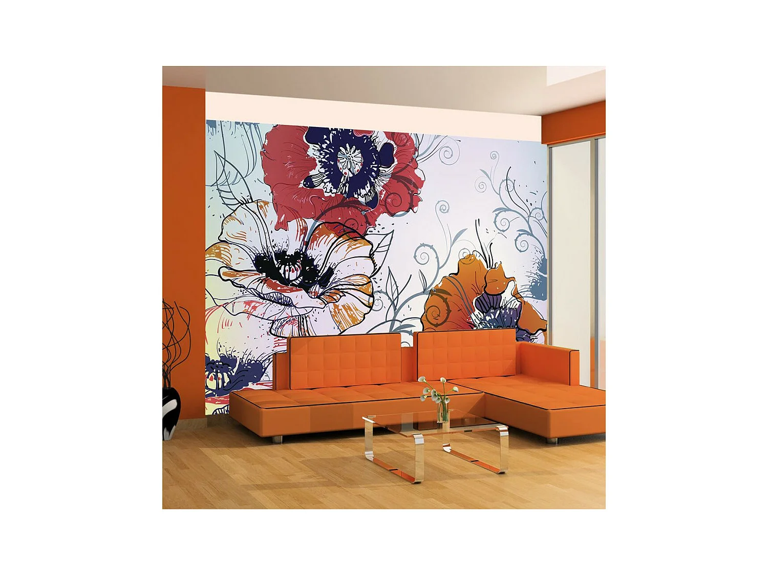 Papier Peint "Motif à l'esprit Champêtre" 270 x 350 cm