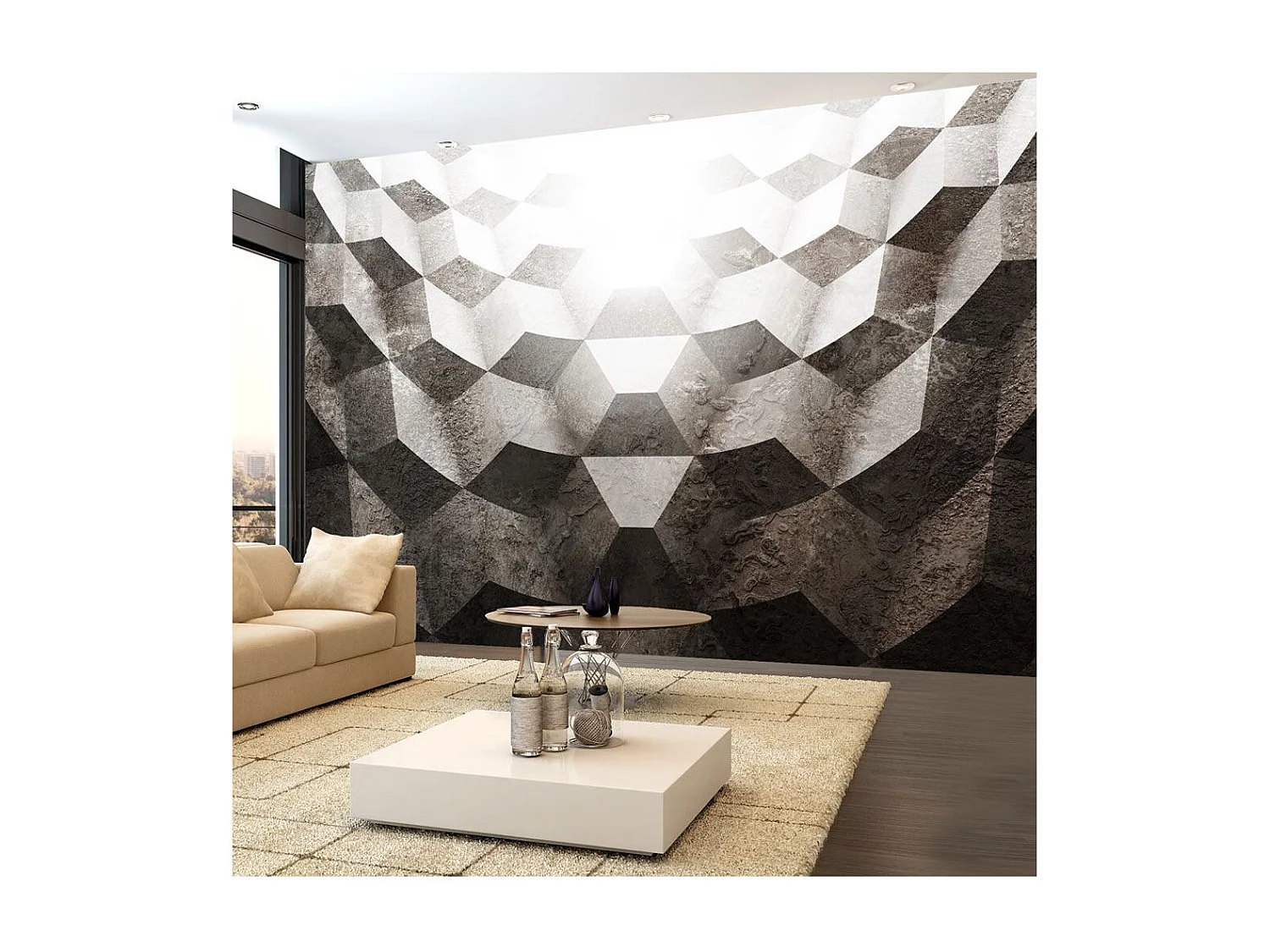 Papier Peint "Light in the Tunnel" 245 x 350 cm