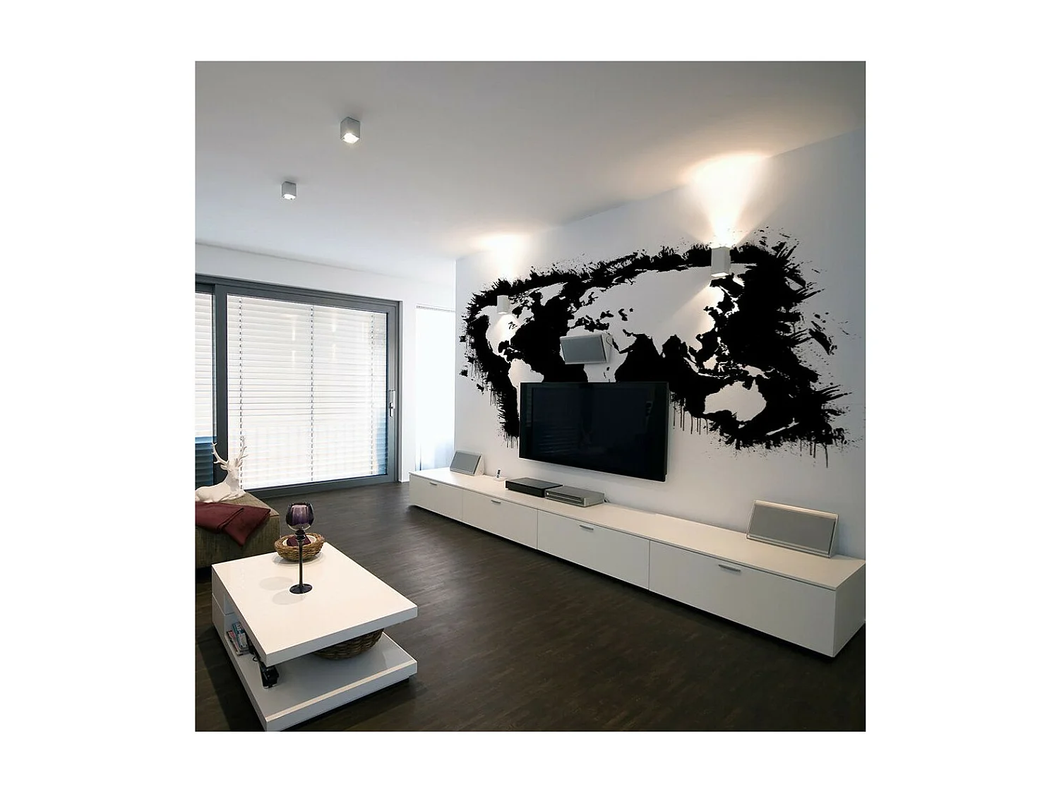 Papier Peint "White Continents, Black Oceans" 154 x 200 cm