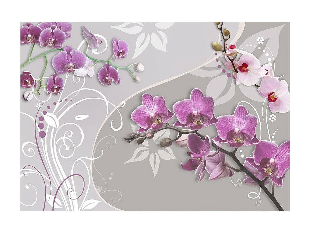 Papier Peint "Flight of Purple Orchids" 140 x 200 cm