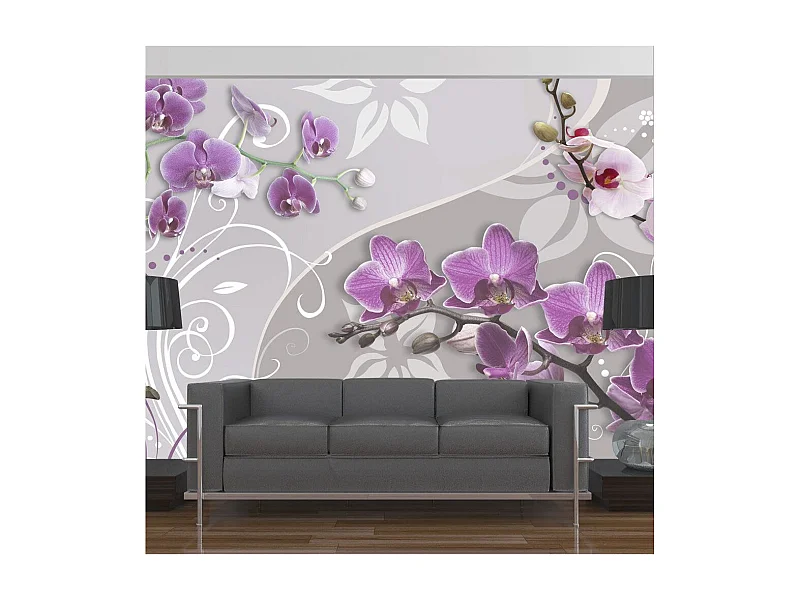 Papier Peint "Flight of Purple Orchids" 140 x 200 cm
