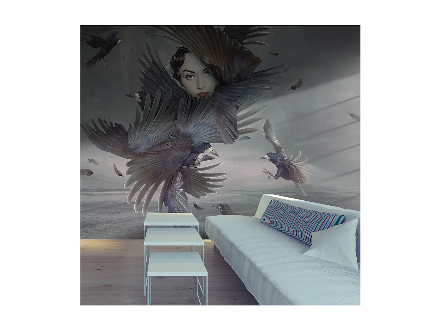 Papier Peint "Couverte de Plumes" 270 x 350 cm