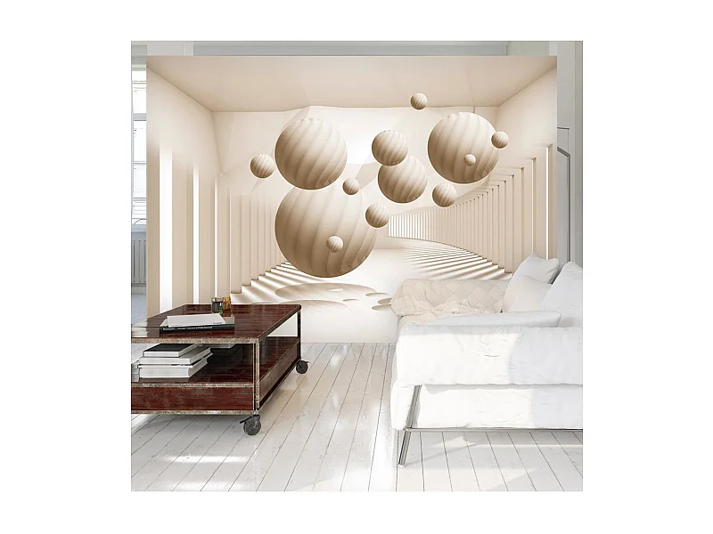Papier Peint "Beige Balls" 70 x 100 cm