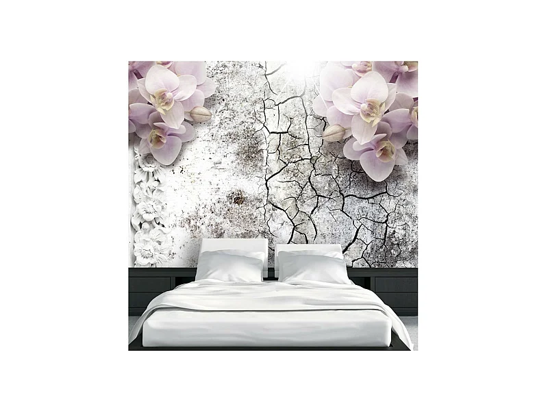 Papier Peint "Bright Red Orchids" 105 x 150 cm