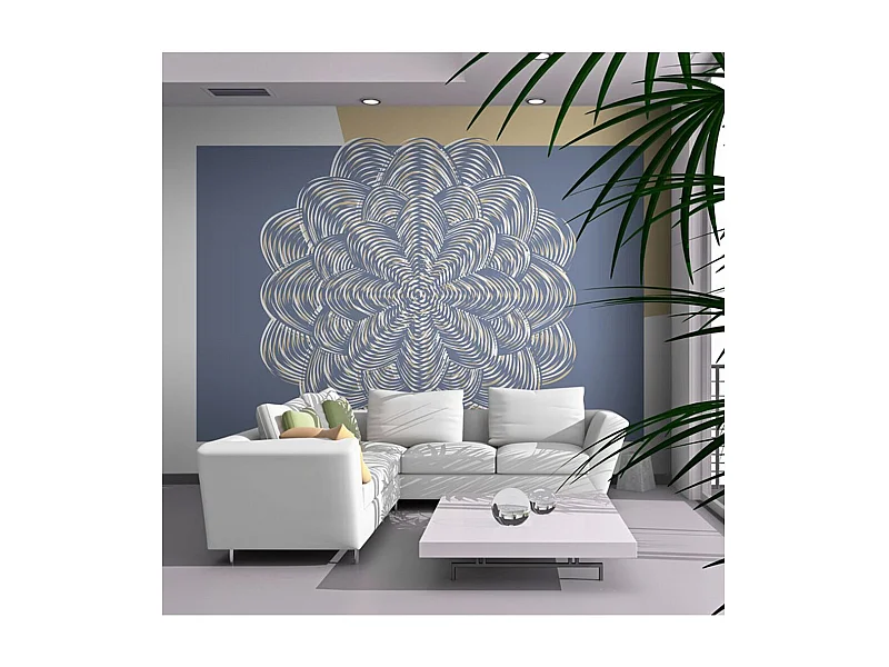 Papier Peint "Ornement Blanc" 193 x 250 cm