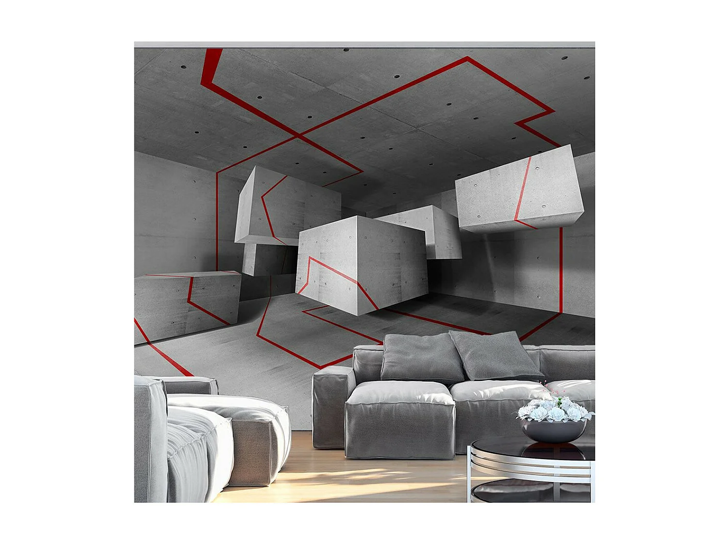 Papier Peint "Red Trail" 70 x 100 cm