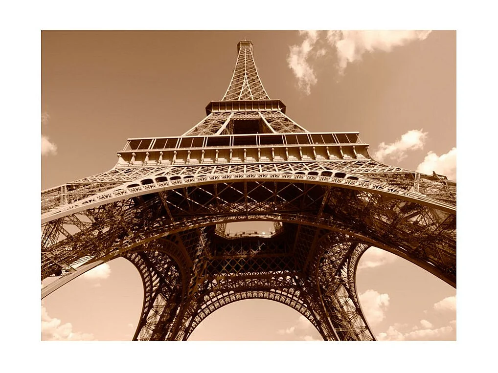 Papier Peint "Tour Eiffel en Sépia" 154 x 200 cm