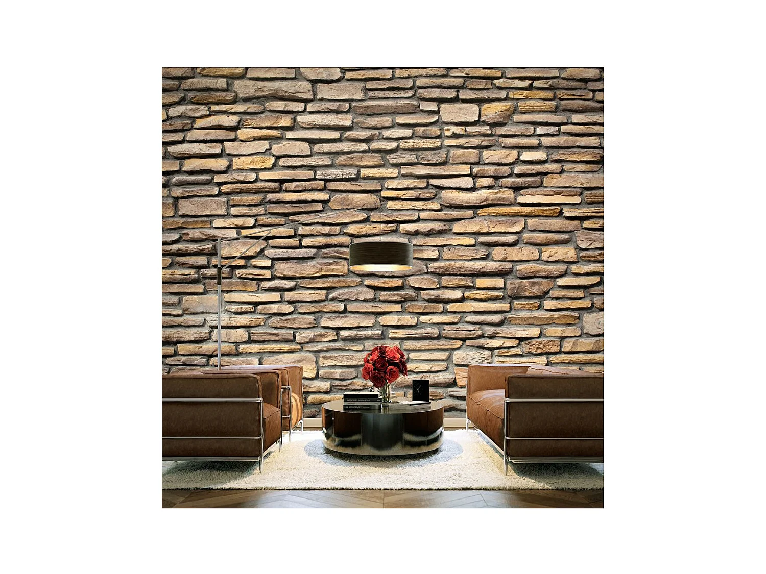 Papier Peint "Imitation Pierre" 154 x 200 cm