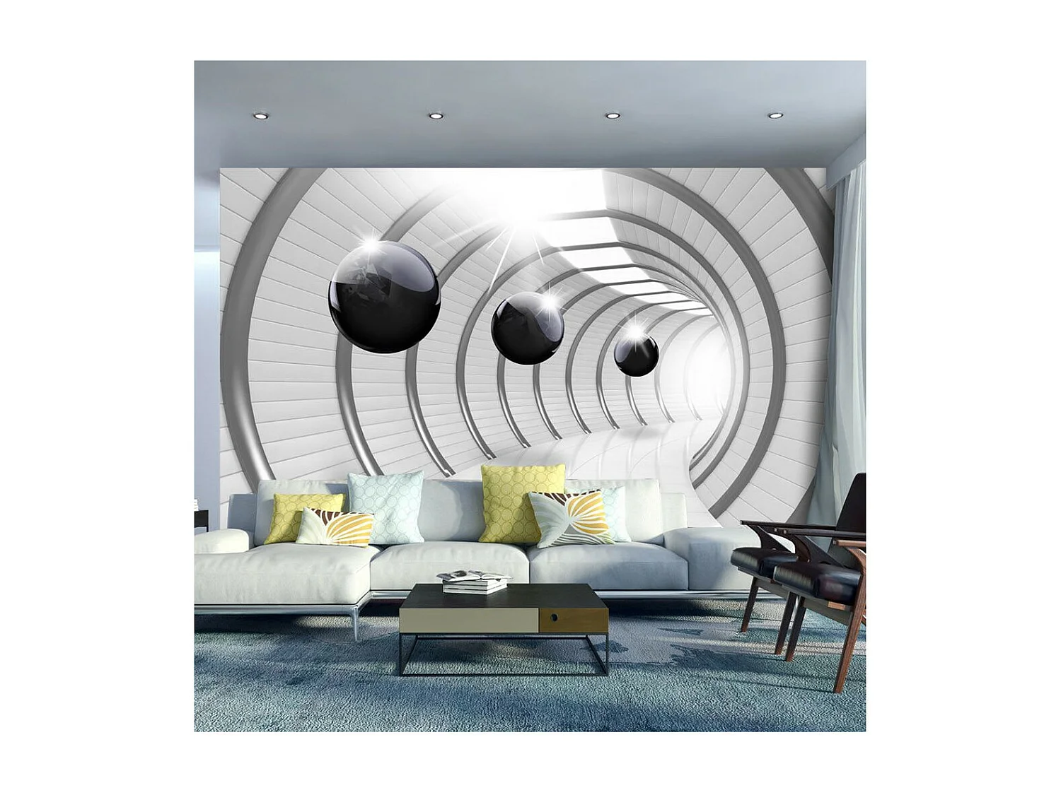 Papier Peint "Futuristic Tunnel" 105 x 150 cm