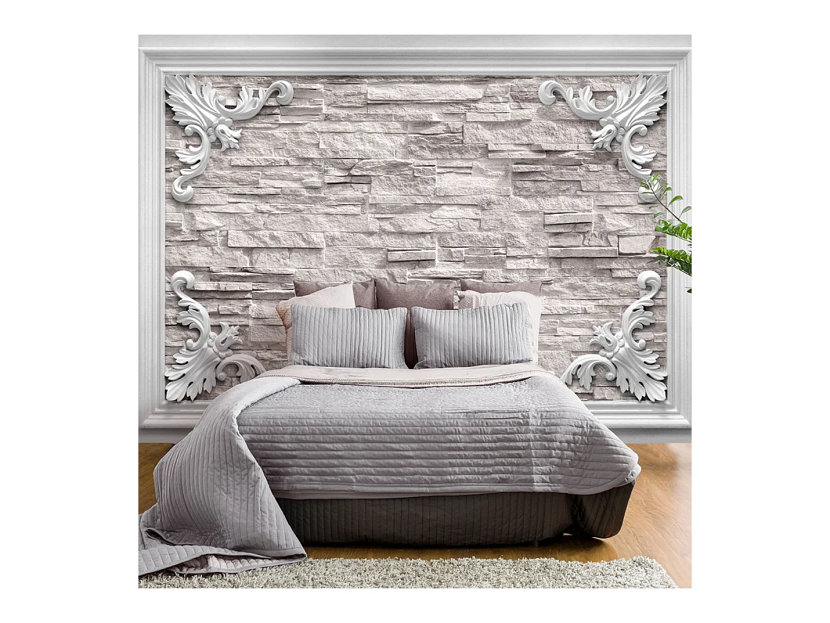 Papier Peint "Brick in the Frame Beige" 140 x 200 cm