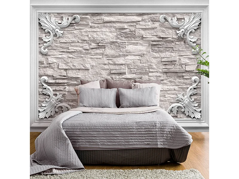 Papier Peint "Brick in the Frame Beige" 140 x 200 cm