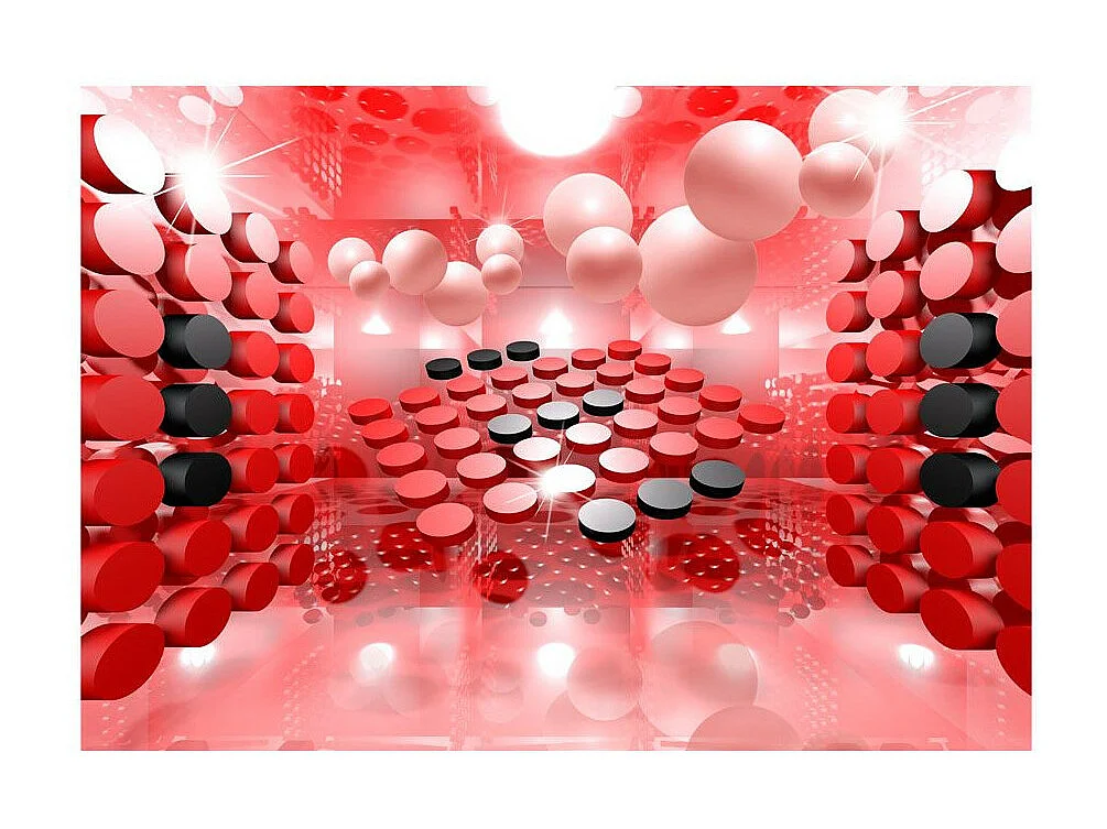 Papier Peint "Playing in Red & Black" 175 x 250 cm