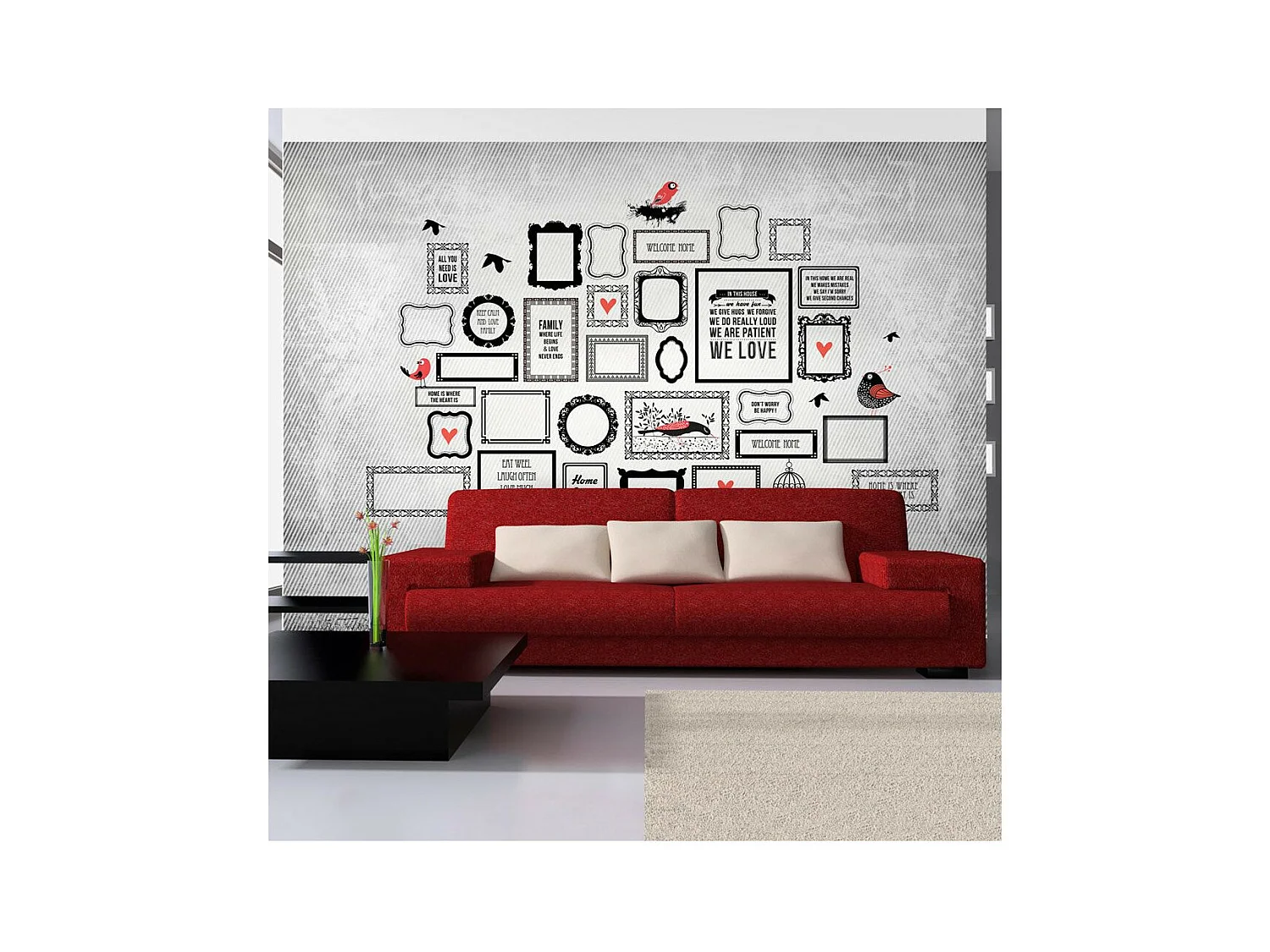 Papier Peint "Family Motto" 140 x 200 cm