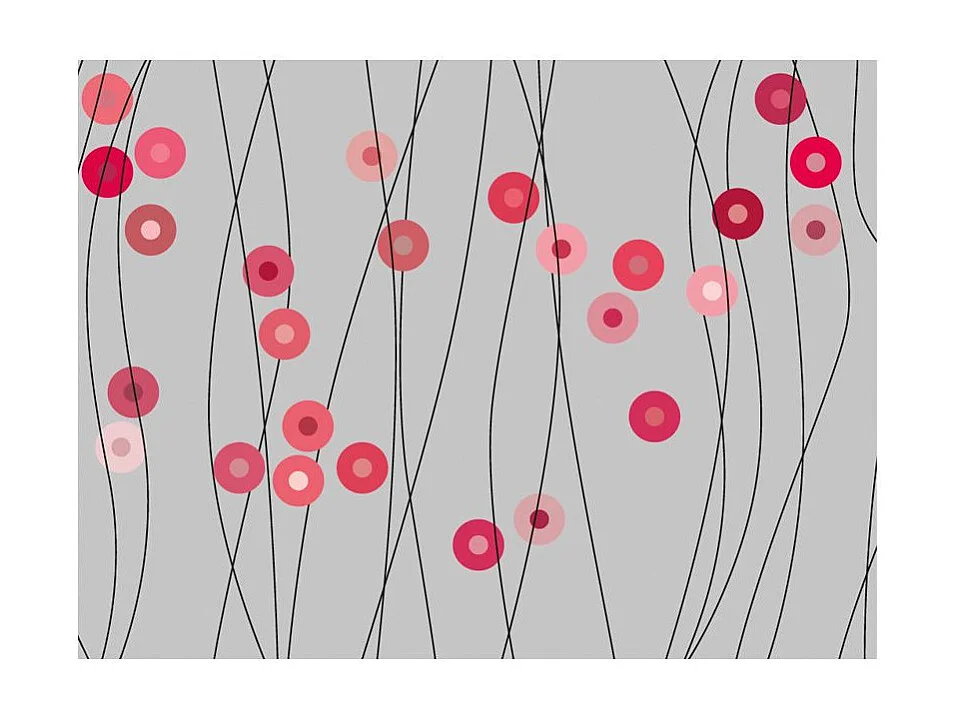 Papier Peint "Boutons Roses" 154 x 200 cm