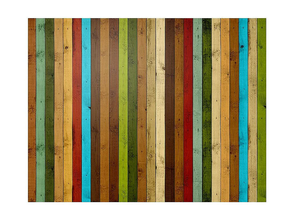 Papier Peint "Wooden Rainbow" 193 x 250 cm