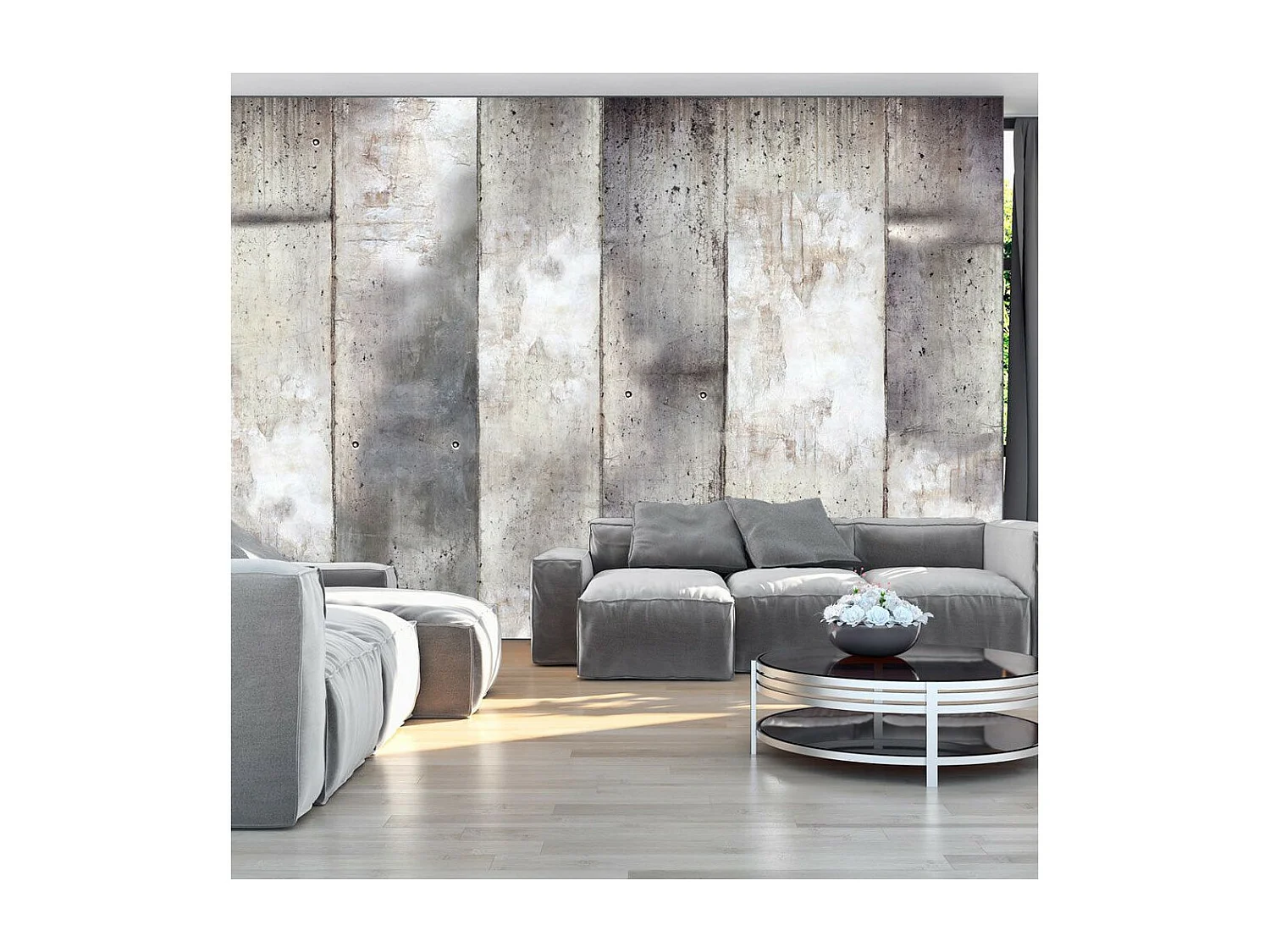 Papier Peint "Gray Stripes" 105 x 150 cm