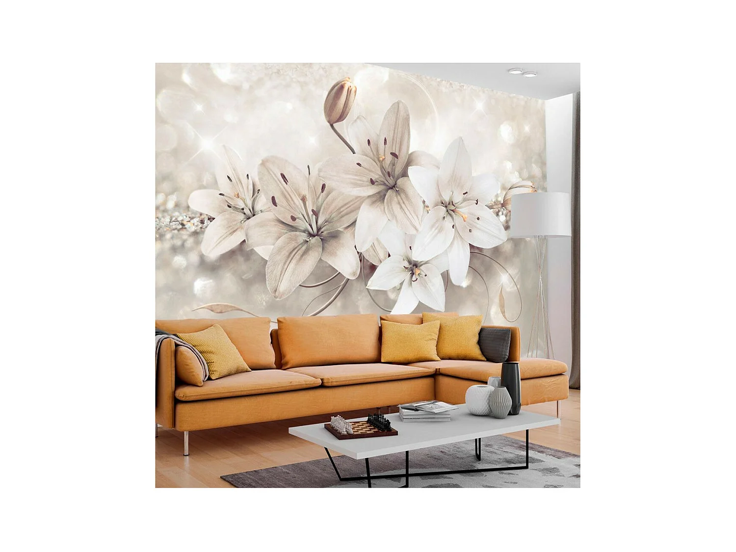 Papier Peint "Diamond Lilies" 140 x 200 cm