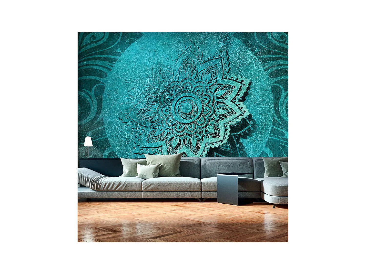 Papier Peint "Azure Flower" 105 x 150 cm