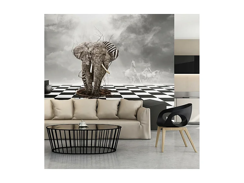 Papier Peint "Échec & Mat : Éléphant le Roi" 231 x 300 cm