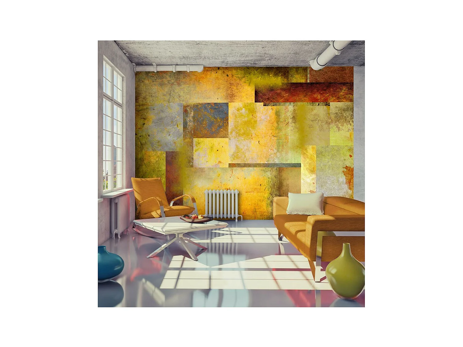 Papier Peint "Orange Hue of Art Expression" 245 x 350 cm