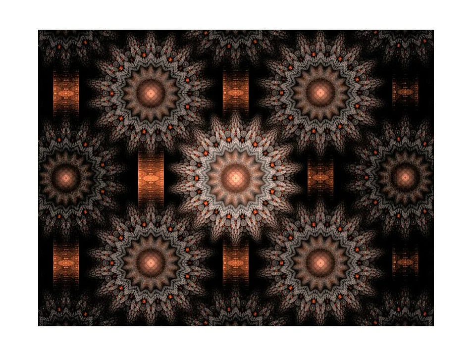 Papier Peint "Figure Fractale Fantaisie" 154 x 200 cm