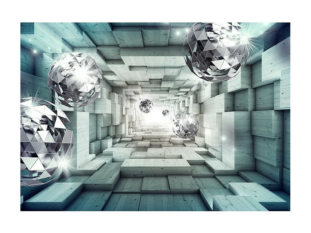 Papier Peint "Journey Through the Blue Tunnel" 105 x 150 cm