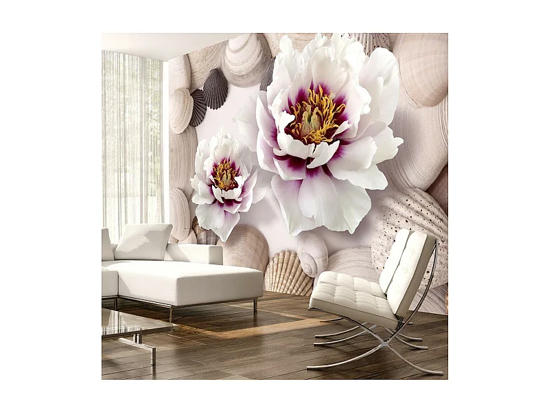 Papier Peint "Flowers & Shells" 70 x 100 cm
