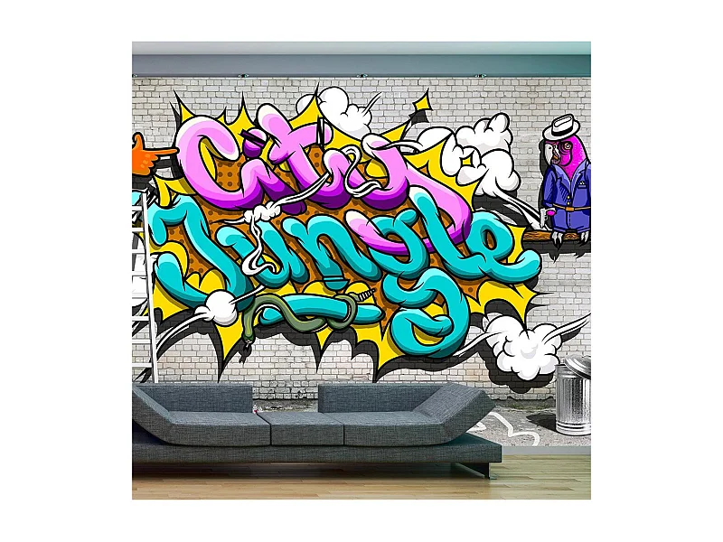 Papier Peint "Pink Parrot" 105 x 150 cm