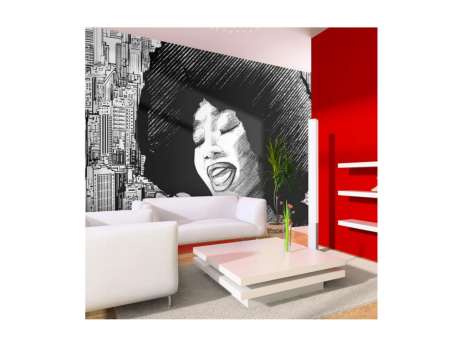 Papier Peint "Chanteuse de Jazz" 193 x 250 cm