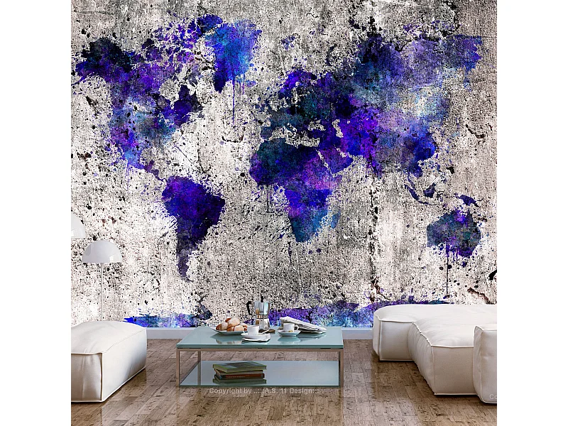 Papier Peint "World Map : Ink Blots" 245 x 350 cm