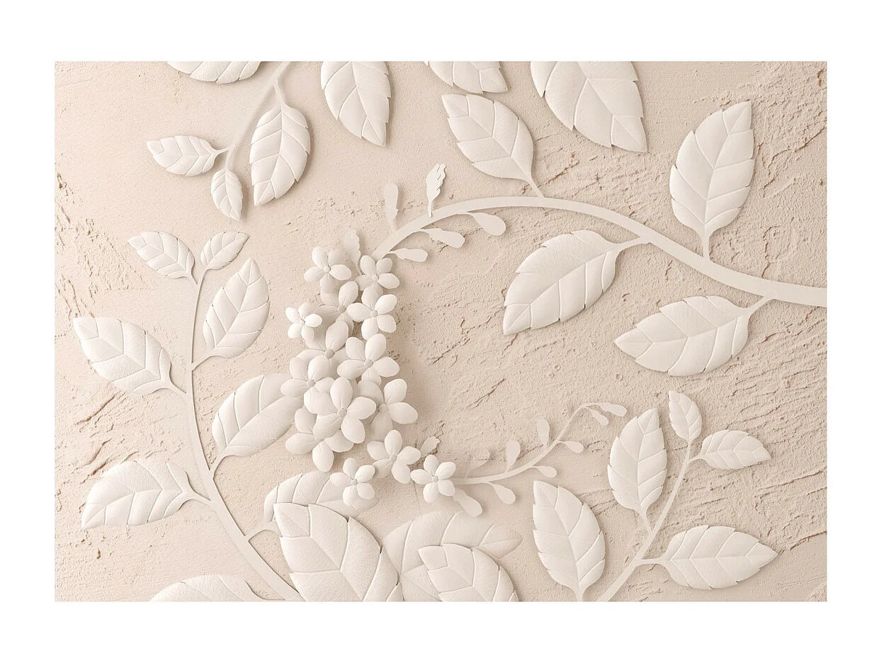 Papier Peint "Paper Flowers Beige" 175 x 250 cm