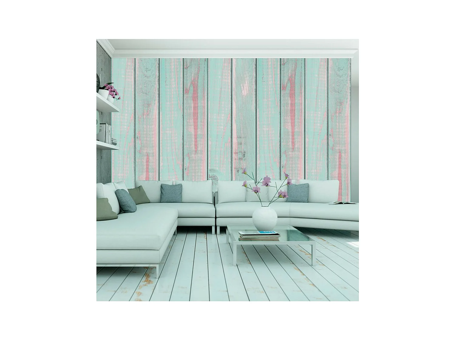 Papier Peint "Peppermint Clouds" 50x1000cm