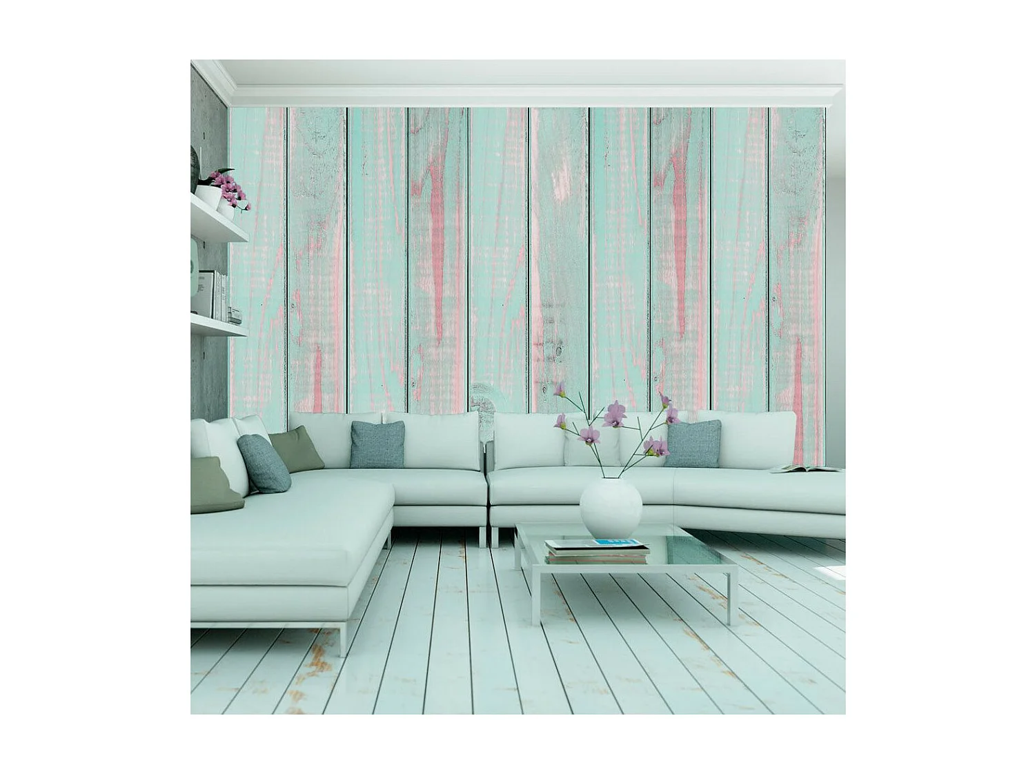 Papier Peint "Peppermint Clouds" 50x1000cm