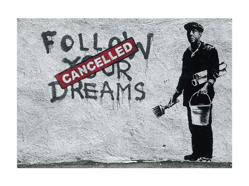 Papier Peint "Dreams Cancelled Banksy" 140 x 200 cm